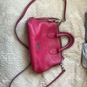 Dooney & Bourke Fuchsia Leather Shoulder Bag